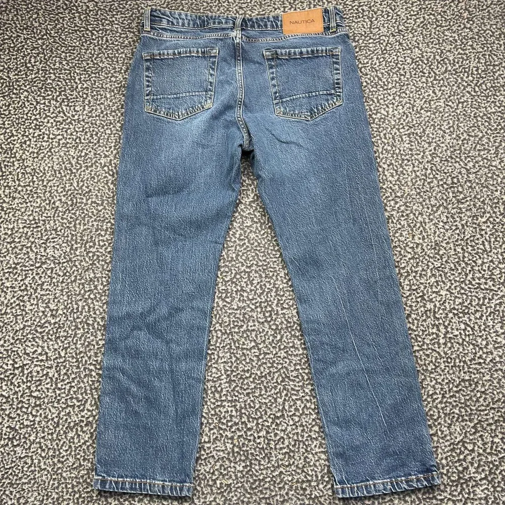 Nautica Athletic Slim Fit Jeans Men 36x30 Blue Denim Medium Wash 5 Pocket